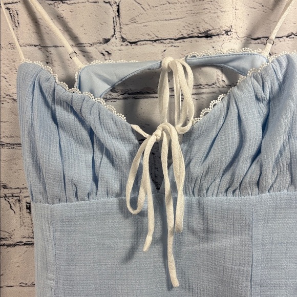 Cotton Candy Light Blue Mini Party Dress - Picture 3 of 11